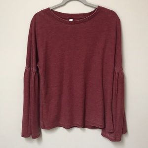Dusty Red Long Sleeve Top